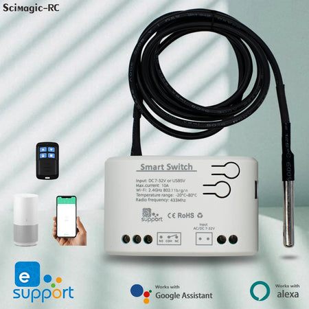 Smart Temp Humidity Wifi Switch 10A &ndash; Alexa And Google Home