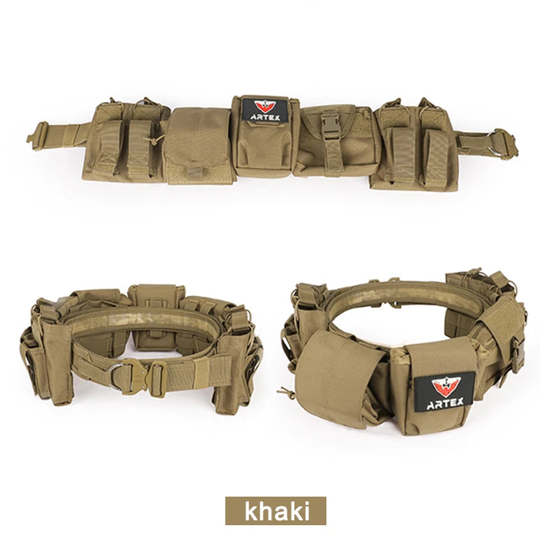 AY-2002 Tactical Waist Bag - Durable Polyester Construction khaki