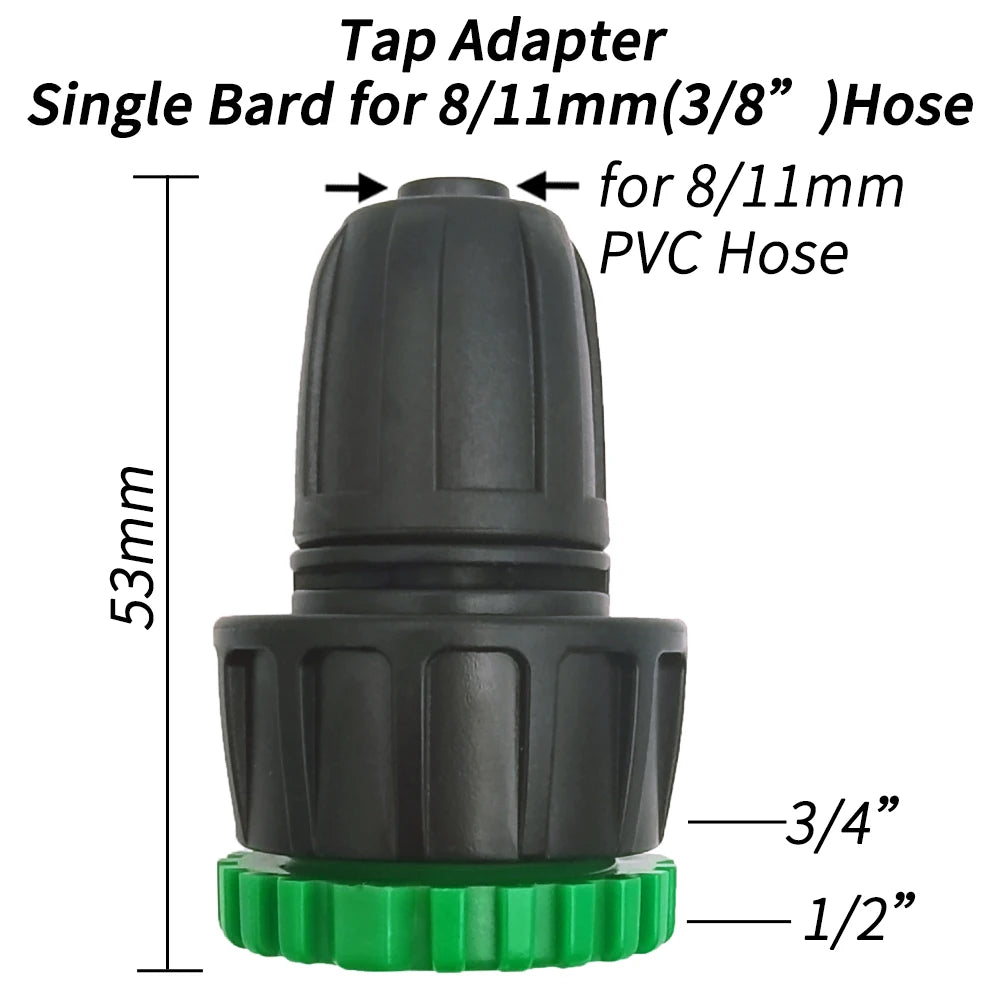 Oasis 3X Garden Tap Adapter Splitter - Drip Irrigation Hose Connectors