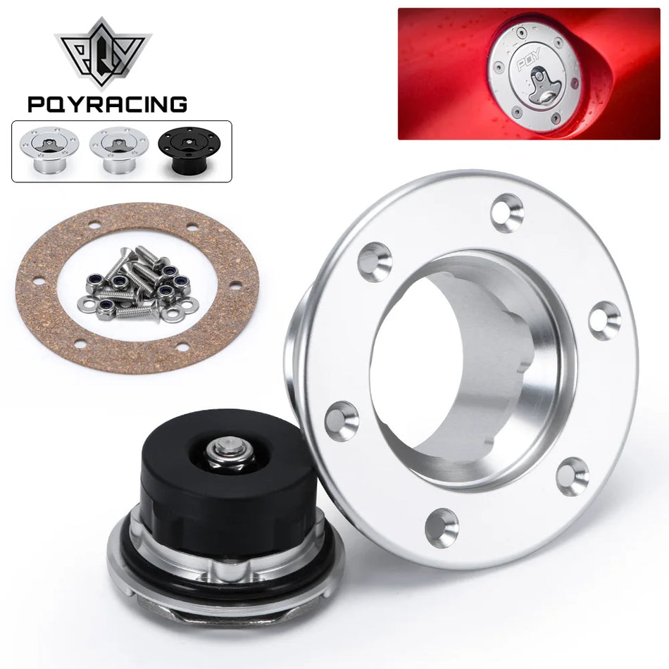 Capac de combustibil din aluminiu PQY ID 35.5mm, montare la nivel, cu 6 șuruburi