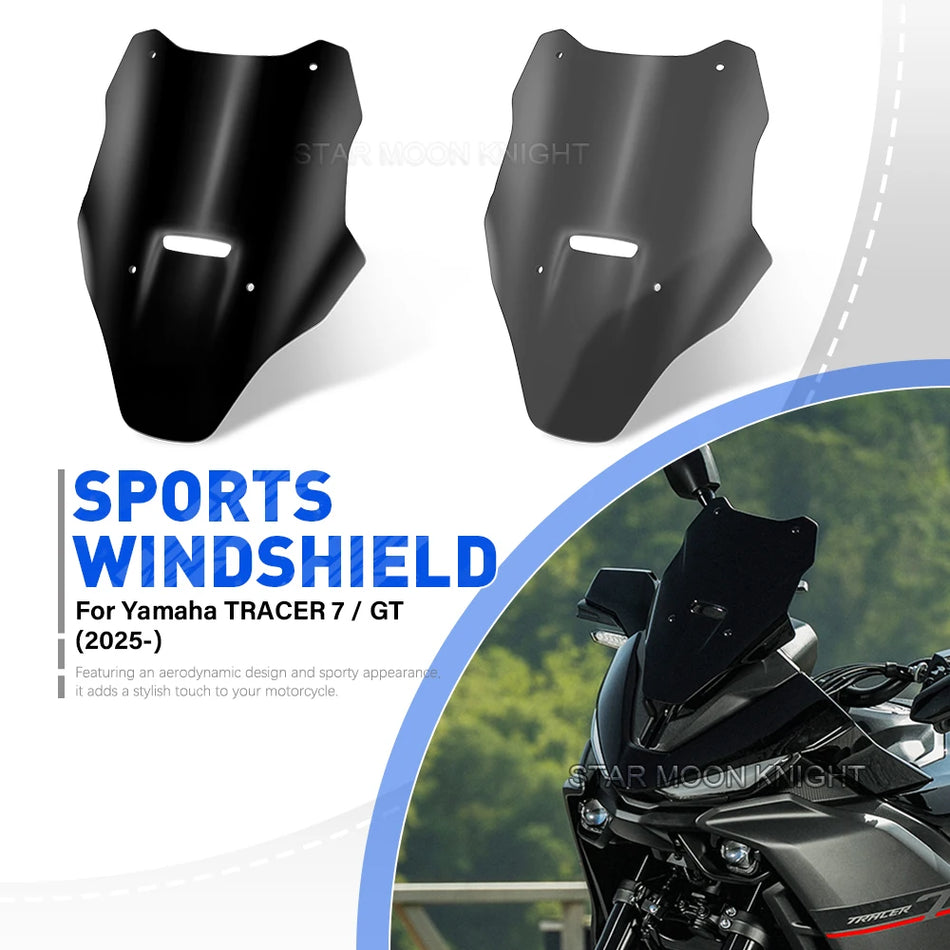 Yamaha Tracer 7 vindafviser til Tracer 7 GT, lavet af akryl frontskjold til 2025 modeller