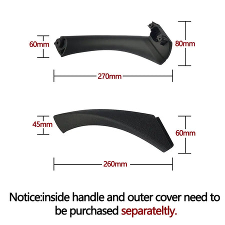 Upgraded Interior Door Handle Inside Or Cover Trim Replacement For BMW 3 Series E90 E91 E92 316 318 320 325 328i 2004-2012 by InterCyprus Trading Ltd