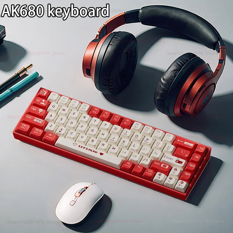 AK680 Mechanical Keyboard - 65 Percent Hot Swap Bluetooth