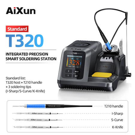 AIXUN T320 Soldering Station 200W &ndash; Smart Temp Control T320 T210 3 TIPs / 220V