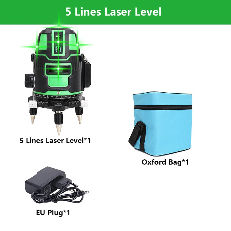 360 Degree Laser Level With Tripod &ndash; Self Leveling 5 lines EU