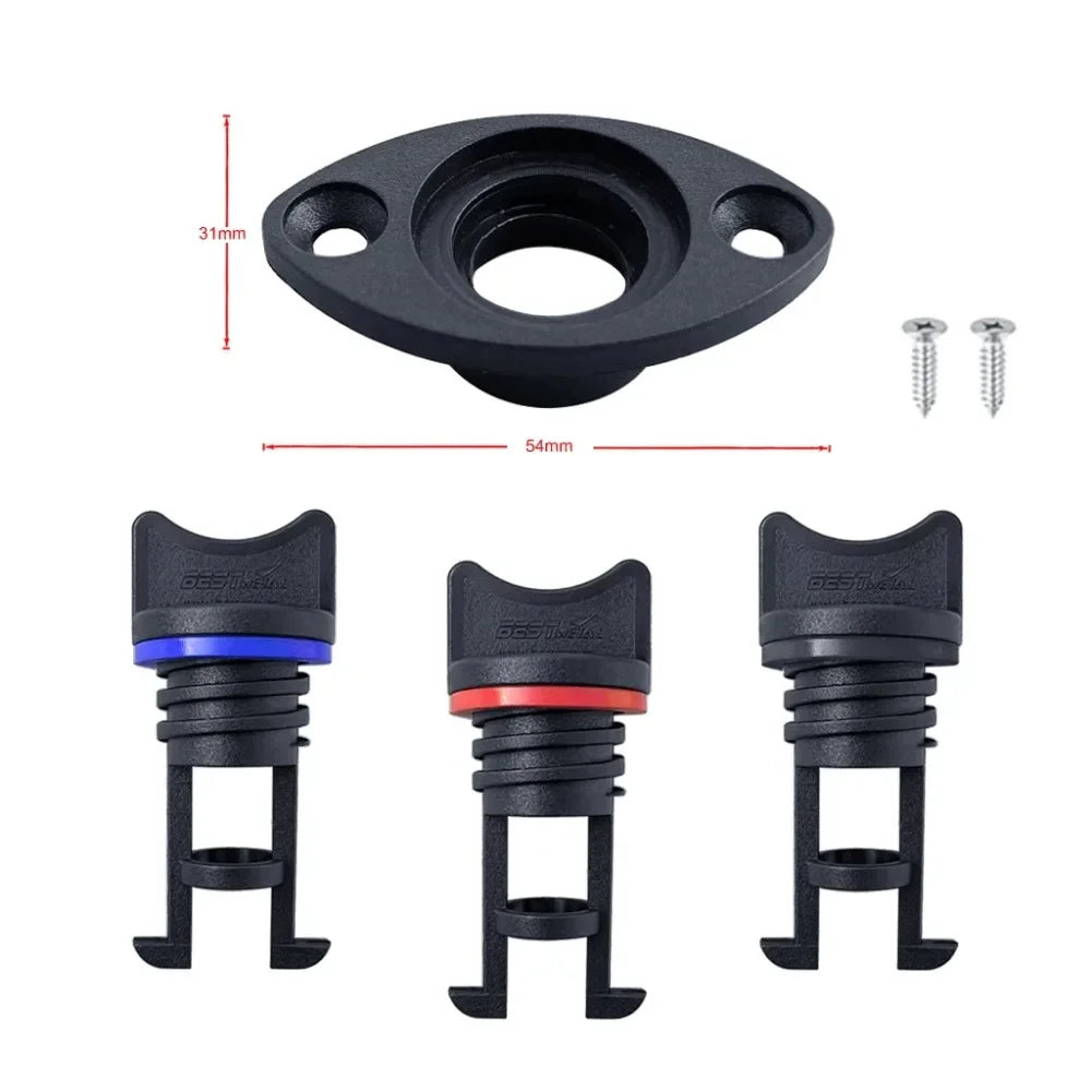 Boat Accessories Nylon 25mm 1 Inch Drain Hole Thread Drain Plugs Bung Socket Oval Garboard Yacht Fishing Kayak Canoe Marine Plug