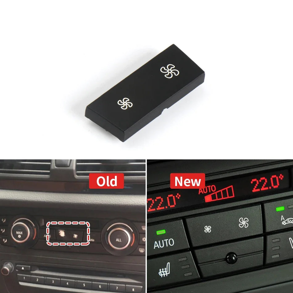 Rotary Knob Cap for BMW 1 3 X1 X3 E81 E82 E87 E90 E92 E84 F25 AC Switch