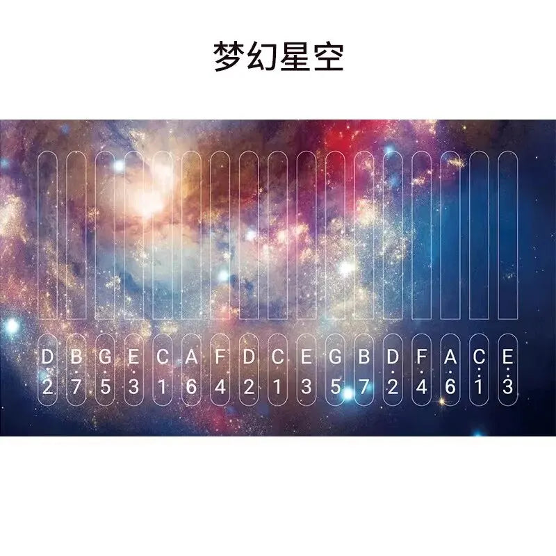 Miwayer 17 Keys Scale Kalimba Sticker &ndash; Easy Learning Tool Fantastic starry sky