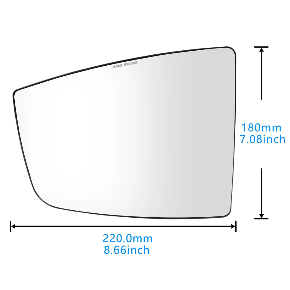 Door Mirror Glass Upper Left Heated For Ford Transit MK8 ABS Plastic Replacement