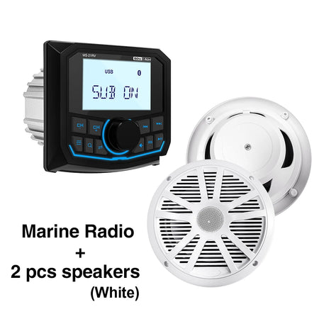 MS-21RV-1 &ndash; Bluetooth IPX5 Waterproof Marine Stereo Radio White