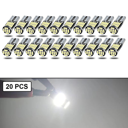 10-40PCS T10 W5W LED Bulb CANBUS 12V &ndash; Super Bright 20 PCS -White