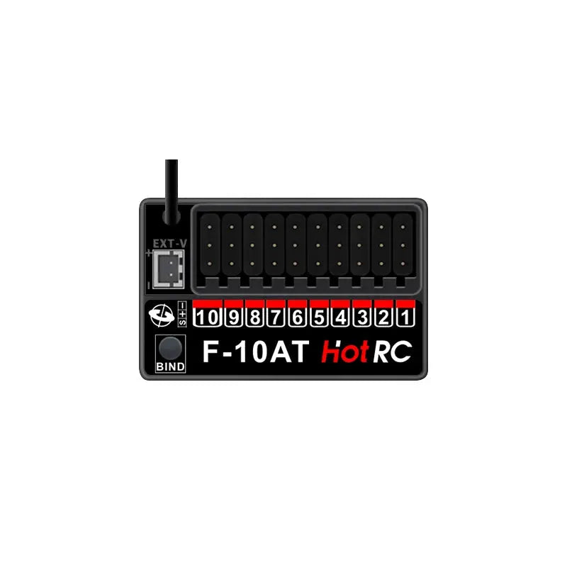 HOTRC 2.4Ghz F-04A F-06A F-08A F-01A F-04AT F-06AT F-08AT F-01AT with Gyro Light 4/6/8Ch Rc Receiver for Hotrc Rc Transmitter by InterCyprus Trading Ltd