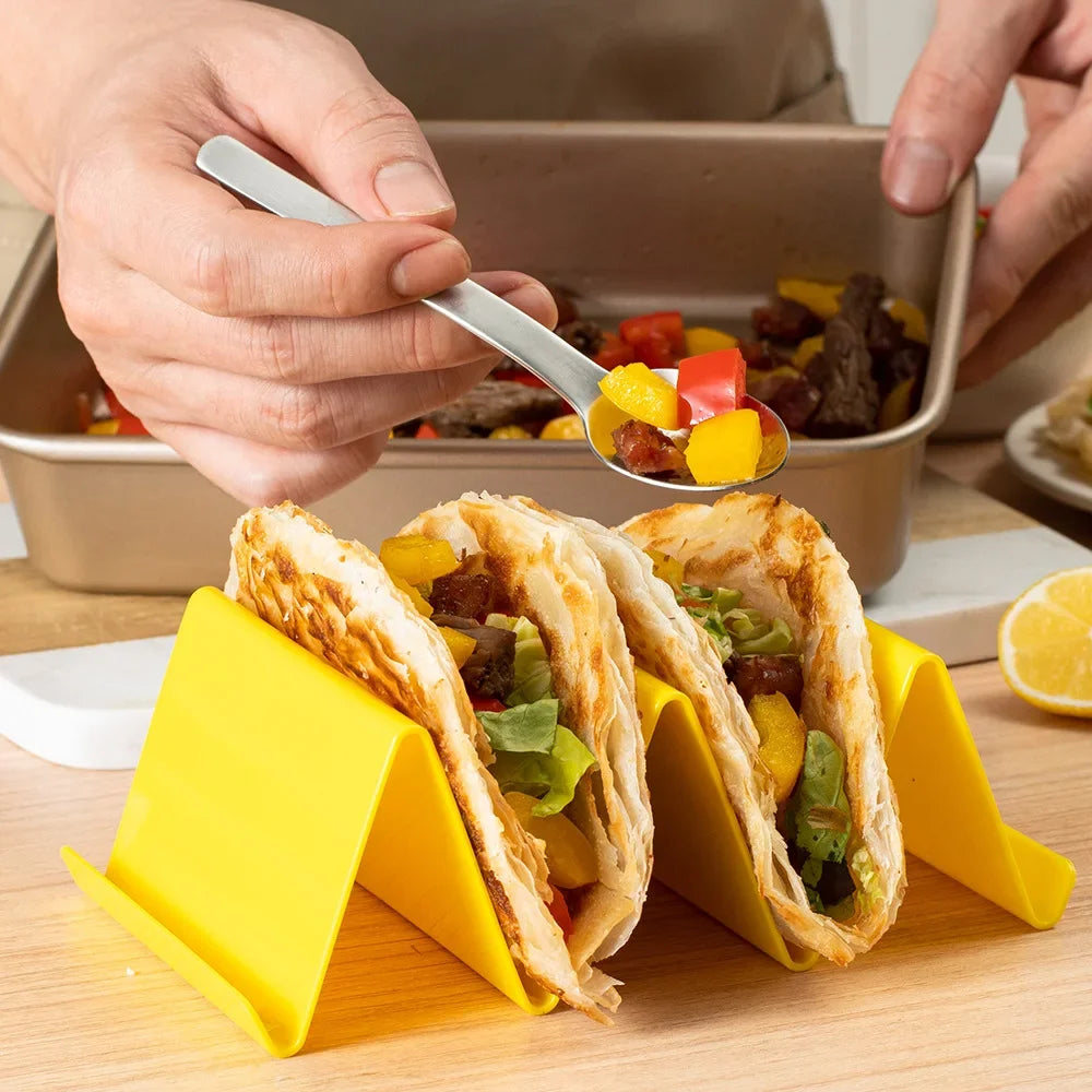 3Pcs Taco Holder Set &ndash; Colorful Tableware for Perfectly Shaped Tacos