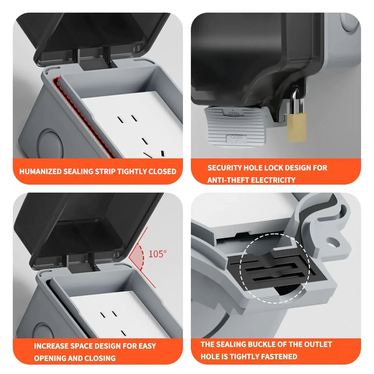 IP66 Outdoor Junction Box 3 Pin Connector &ndash; Panel Mount