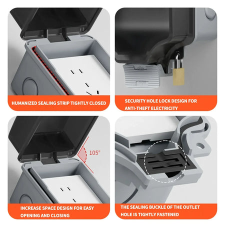 IP66 Outdoor Junction Box 3 Pin Connector &ndash; Panel Mount
