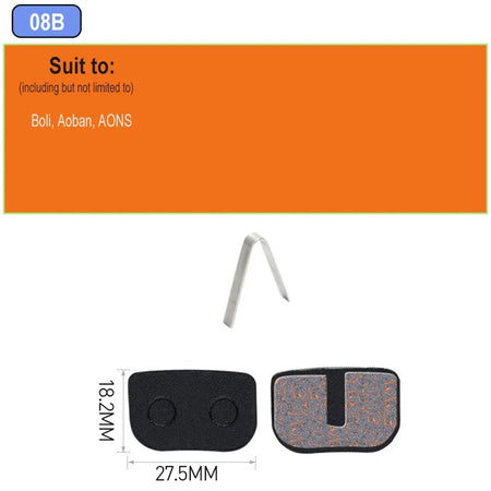 MTB Hydraulic Disc Brake Pads Semi-Metallic 4pcs &ndash; Durable 2pair 08B