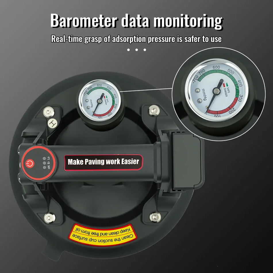 8 Inch Vacuum Suction Cup With Gauge &ndash; Long Life Battery