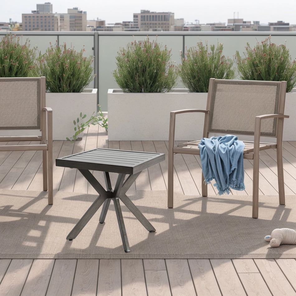 Udendørs Aluminium Kvadratisk Sidebord Vejrbestandig