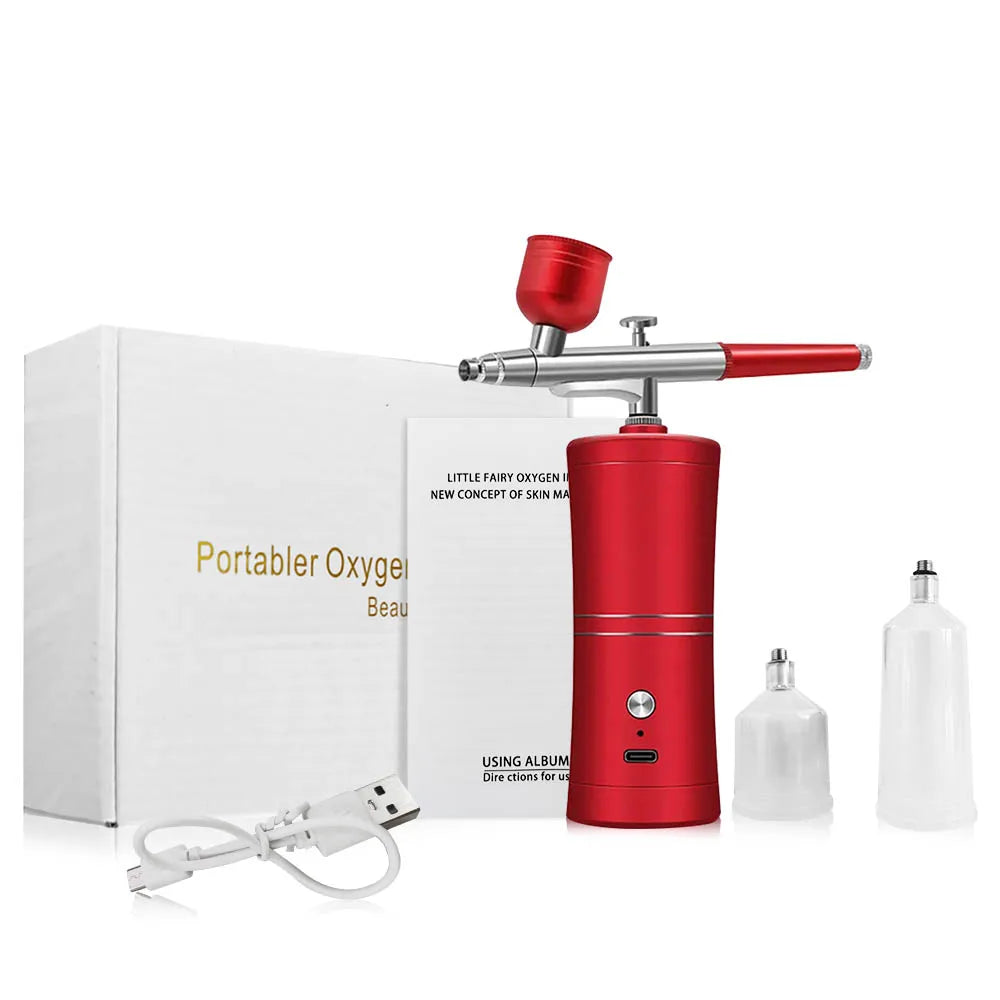 K5 Nail Art Airbrush &ndash; Cordless Portable Nail Art Sprayer red