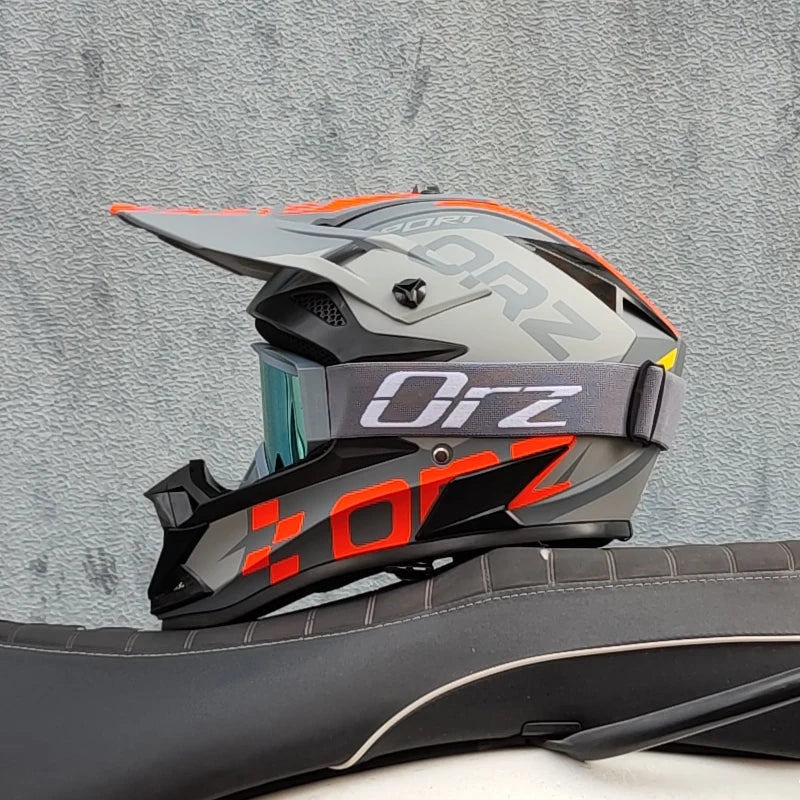 ORZ Off Road Helmet - Unisex Full Face Safety DOT Approved