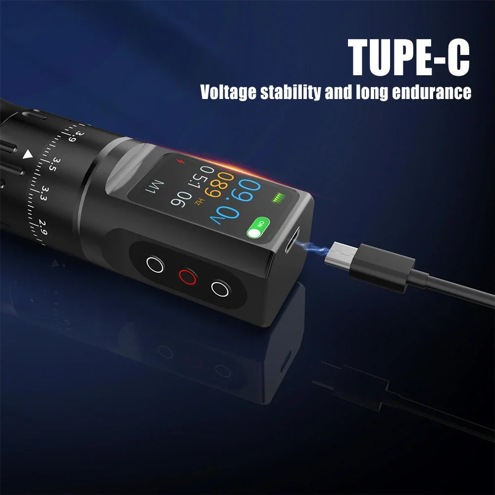 YILONG Tattoo Power Pen &ndash; Adjustable Stroke 2.7-4.5mm