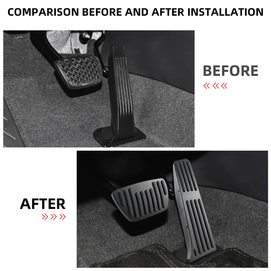 Основи от неръждаема стомана и неплъзгащи се алуминиеви капаци за педали за Toyota RAV4 XA50 и Highlander XU70 хибрид