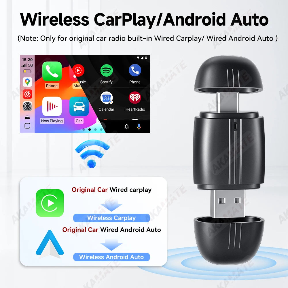 2in1 Wireless CarPlay Dongle &ndash; Wired To Wireless CarPlay