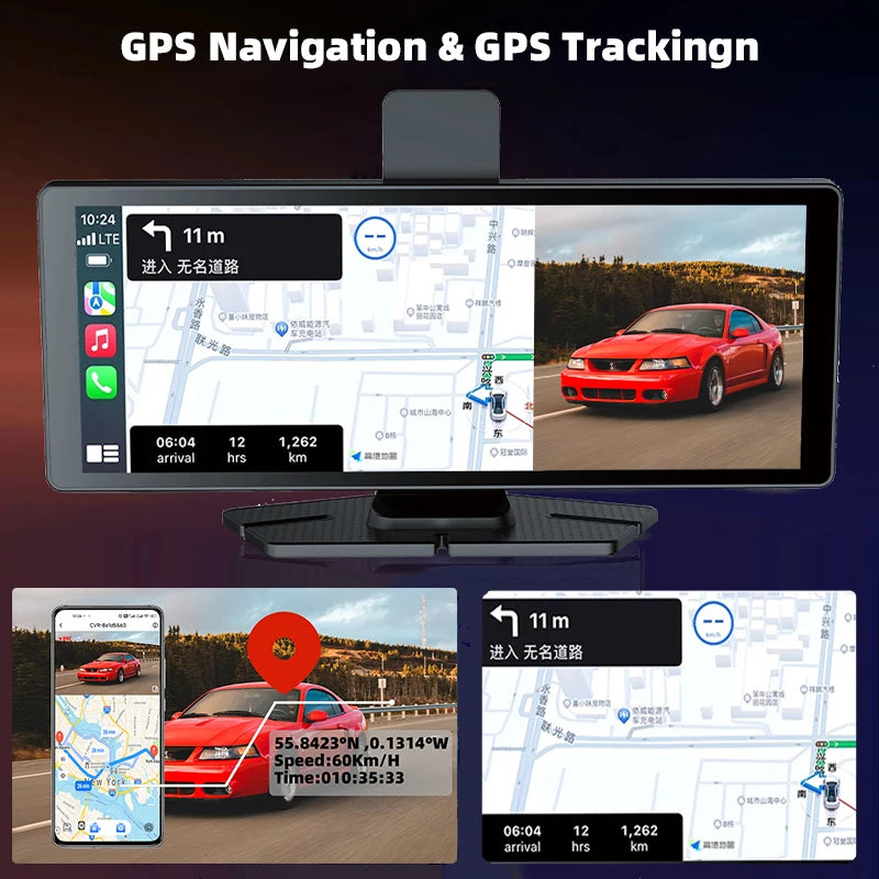 ACCEO 4K DashCam 10.26 Inch &ndash; Android Auto CarPlay GPS