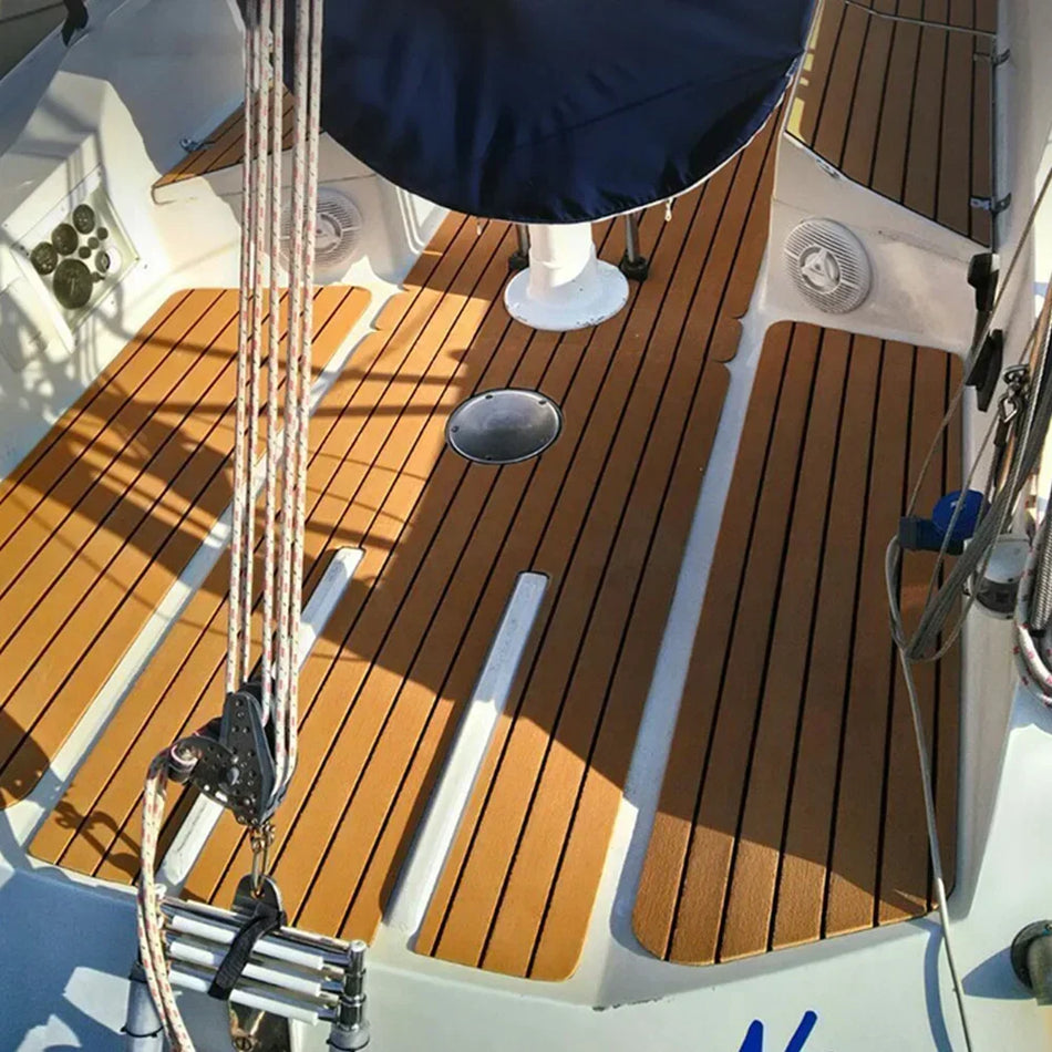 2400x400mm Self-Adhesive EVA Foam Boat Decking - Faux Teak