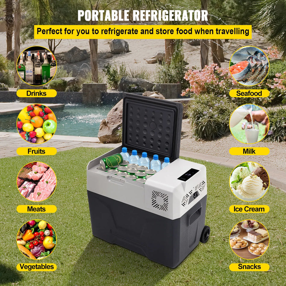 Przenośna lodówka samochodowa 30L 40L 50L z kółkiem