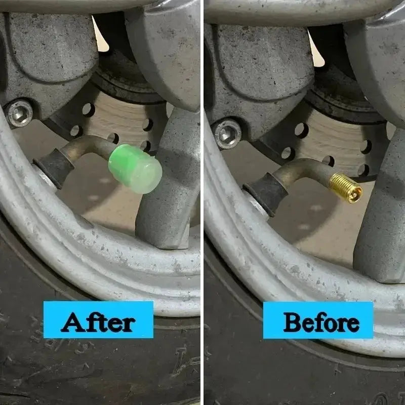 Glow In Dark Valve Caps 4 Pack Hexagonal ABS Wheel Dust Covers by InterCyprus Trading Ltd