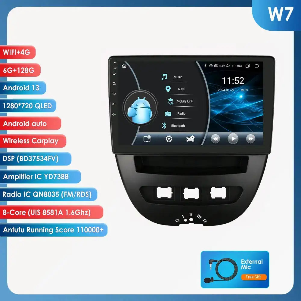 Ossure 8581 Android Car Radio &ndash; Wireless CarPlay Ready W7 / france