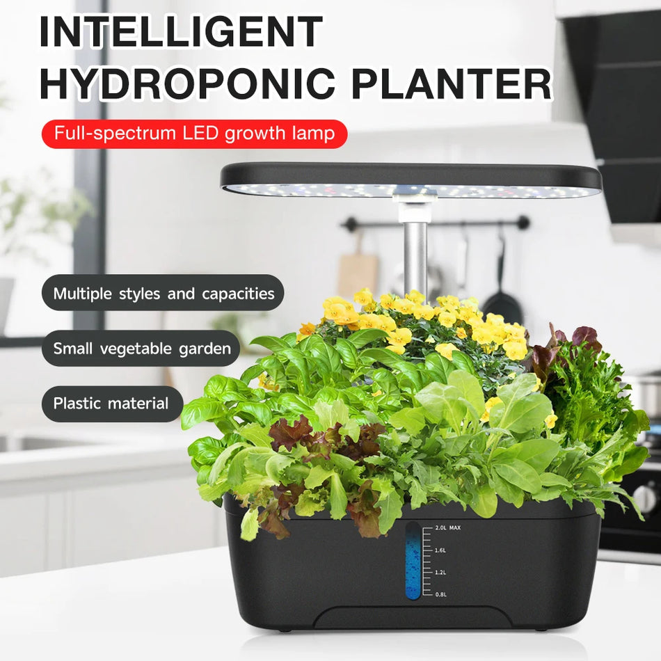 Hydroponics Growing System &ndash; LED Growth Light Self Watering