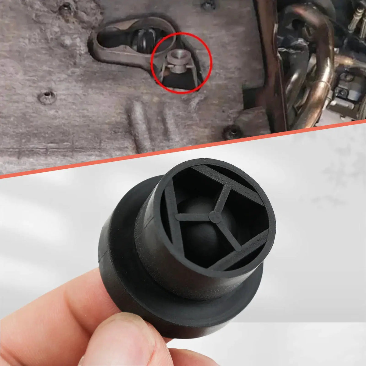 Front Engine Cover Grommet Mounting Rubber Buffer Stopper Pad For Jeep 2014 - 2021 Dodge Chrysler Ram Alfa Romeo 068238086AA 4X by InterCyprus Trading Ltd
