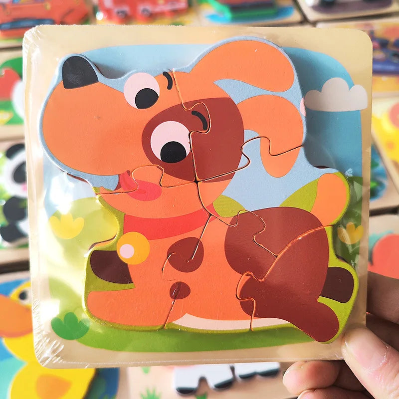 Montessori Wooden Puzzle Boards &ndash; Engaging Educational Toy for Toddlers dog