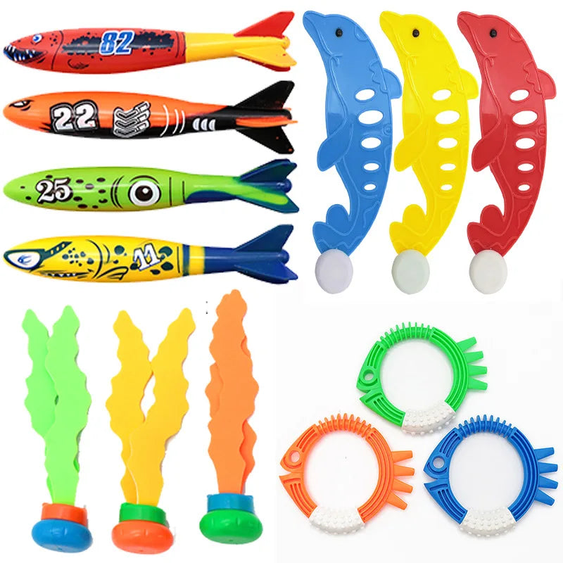 Swimming Diving Toys Set &ndash; Engaging Pool Treasure Hunt Games 13pieces