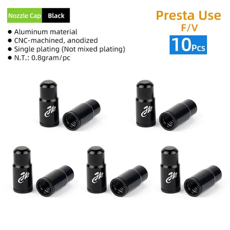 Deemount Presta Valve Core Remover &ndash; Durable Brass Construction FV AL Cap 10PCS BK / CHINA