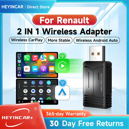 HEYINCAR H-Air 2in1 Wireless Android Auto Adapter &ndash; Seamless Wireless Carplay Connectivity