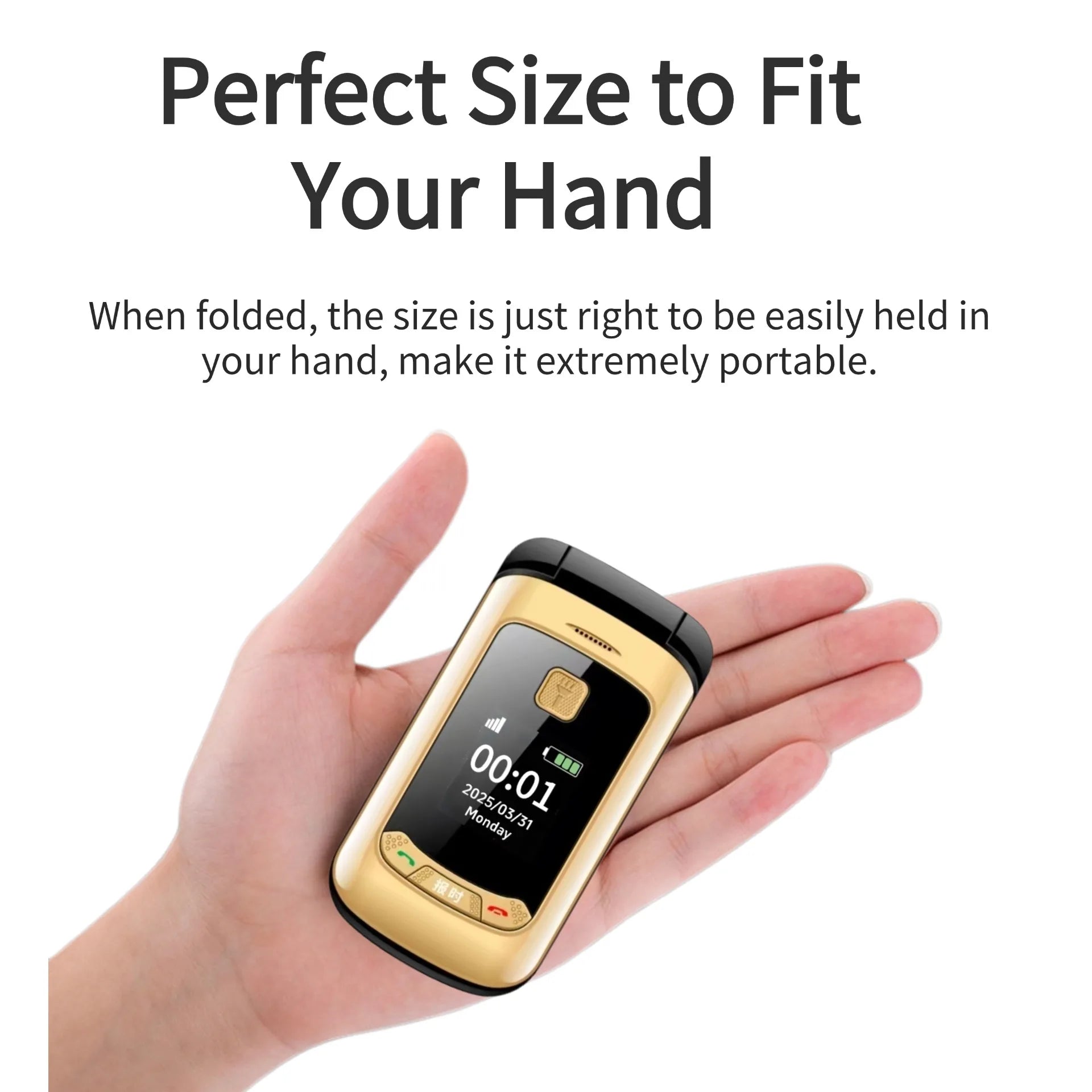 MAFAM Retro Flip Phone &ndash; Big Button Easy Dial SOS Ready