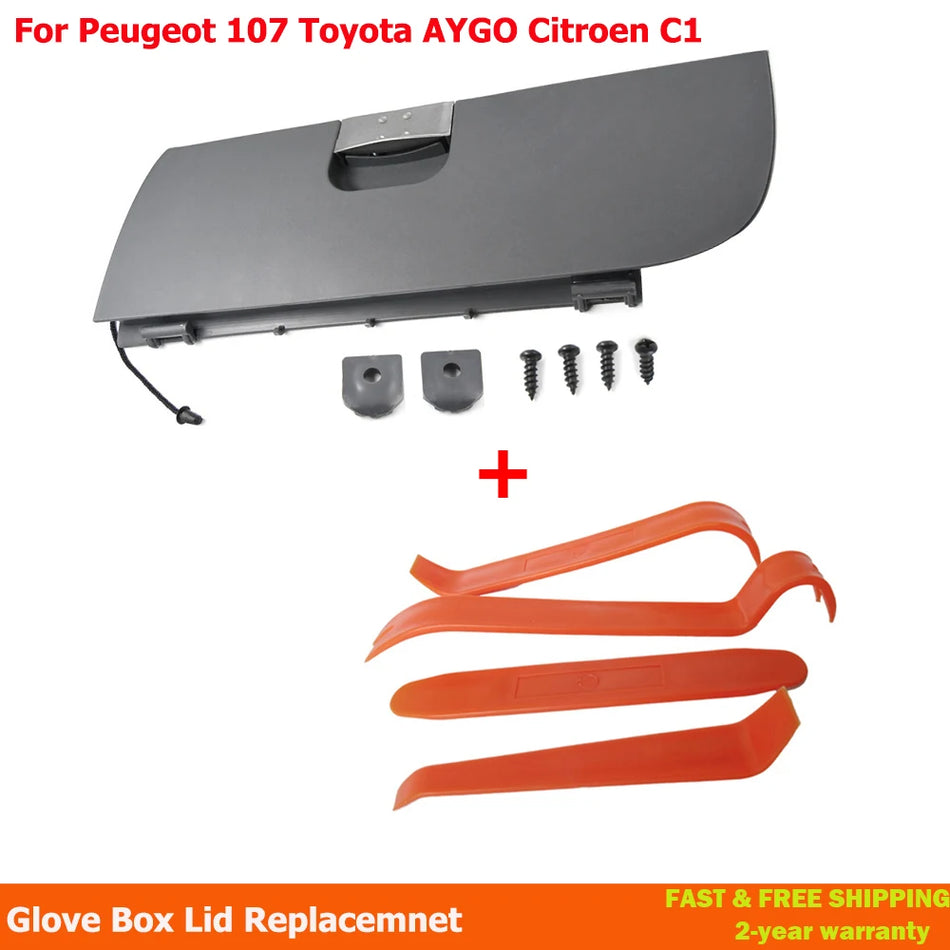 Capa da Tampa do Porta-luvas para Peugeot 107 Toyota AYGO Citroen C1 2005-2015 LHD