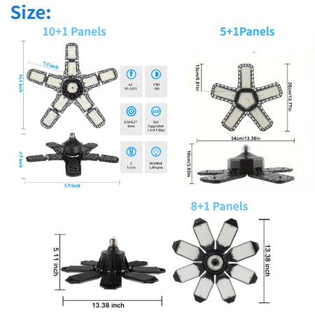 LED Garage Light 5 8 10 Adjustable E27 E26 &ndash; Ultra Bright