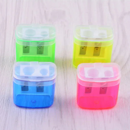 Moonbiffy 4Pcs Pencil Sharpeners Double Hole &ndash; Kid Safe