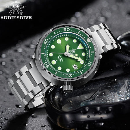 ADDIESDIVE Automatic Mechanical Diving Watch - Stainless Steel, Scratch Proof, Waterproof