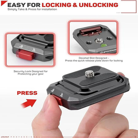 IFOOTAGE Q38 Aluminum Quick Release Plate &ndash; Ultra Light