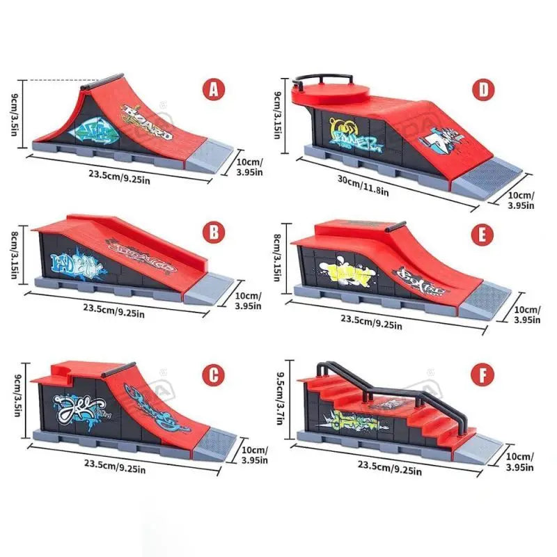 DIY Finger Skatepark 6-in-1 Set &ndash; Ultimate Stunt Practice