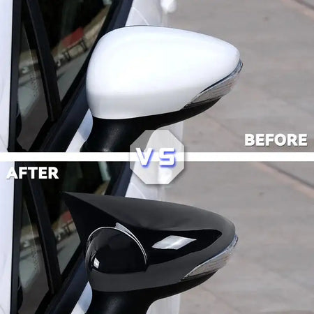 Bat Style Mirror Cover For Ford Fiesta 2008 2017 Black