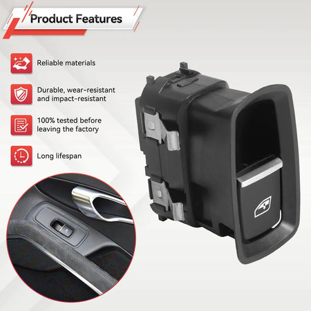 Passenger Side Electric Window Switch 7PP959855C For Porsche Cayenne Macan Panamera 911 918 Boxster 7PP959855B by InterCyprus Trading Ltd
