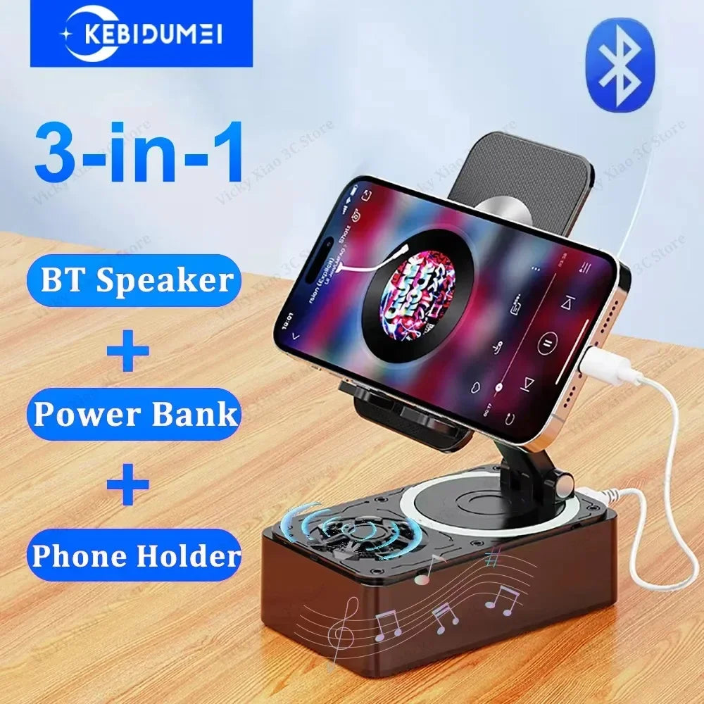 3-in-1 Bluetooth 5.3 Speaker with Tablet Holder &ndash; Foldable 3-in-1 for Phone / Speaker