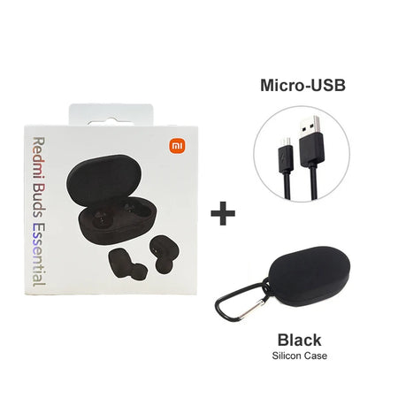 Xiaomi Redmi Buds Essential Global Version True Wireless Bluetooth Earphones with Mic and Touch Control Essential black usb / CHINA