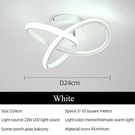 Trefoil Modern LED Ceiling Light &ndash; Dimmable Ambience White 24cm / changeable